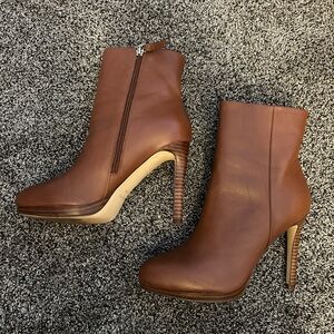 Brown Ankle Bootie heels